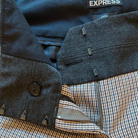 Express Pants Womens Size 0  Brown Mid Rise Hook and Eye Zip Straight Leg - Picture 4 of 11